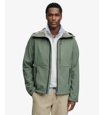 Superdrytil mænd. M5012327A Trekker grøn softshell jakke (S), Casual, Genanvendt polister