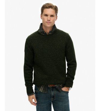 Superdrytil mænd. M6110677A Jersey Donegal grøn (M), Casual, Klassisk, Lange ærmer, Genanvendt polister