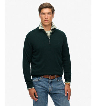 Superdrytil mænd. M6110690A Jumper Essentials Half Zip grøn (XXL), Casual, Bomuld
