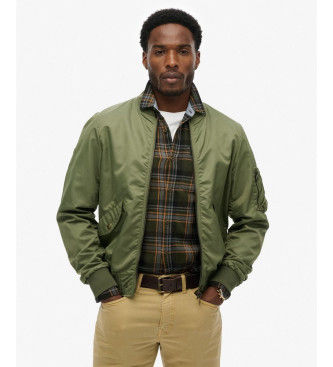 Superdrytil mænd. M5012221A Købmandsjakke MA1 grøn (S), Casual, Polyester