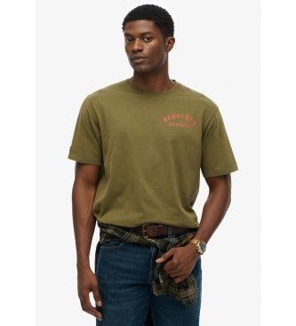 Superdrytil mænd. M1012251A Neo Trad Tattoo Loose T-shirt grøn (XL), Casual, Bomuld, Korte ærmer