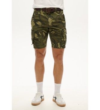 Superdrytil mænd. M7110433A Cargo shorts Core grøn (34), Casual, Camouflage, Bomuld