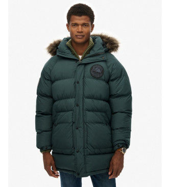 Superdrytil mænd. M5012208A Lang parkacoat Everest Baffled grøn (M), Casual, Polyester