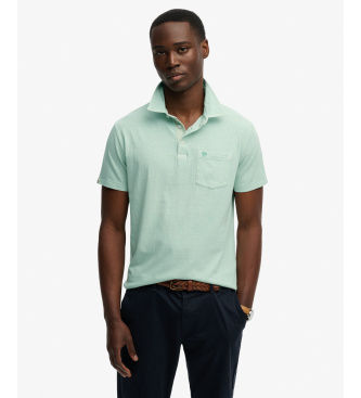 Superdrytil mænd. M1110486A Polo Classic Cotton Linen lysegrøn (M), Casual, Bomuld, Korte ærmer