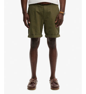 Superdrytil mænd. M7110487A Shorts Premium Textured Chino grøn (36), Casual, Bomuld
