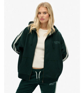 Superdrytil kvinder. W2012425A Athletic Essentials Relaxed Zip Sweatshirt grøn (L), Casual, Bomuld