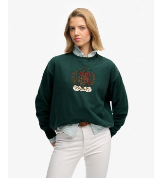 Superdrytil kvinder. W2012579A Sweatshirt Crest grøn (L), Casual, Bomuld