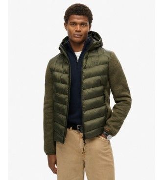 Superdrytil mænd. M5012042A Grøn Storm jakke med hætte (L), Casual, Polyester