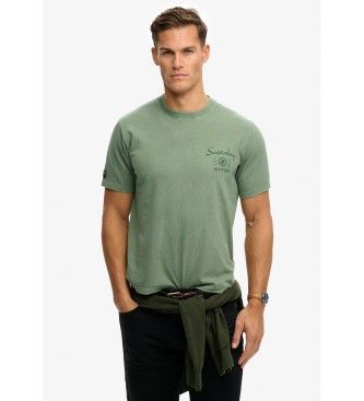 Superdrytil mænd. M1012248A T-shirt Tokyo Narrative Loose grøn (M), Casual, Bomuld, Korte ærmer