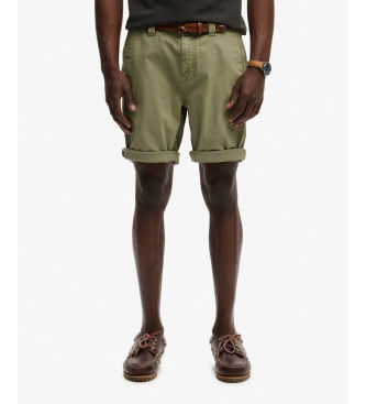 Superdrytil mænd. M7110497B Shorts Utility Chino grøn (36), Casual, Bomuld