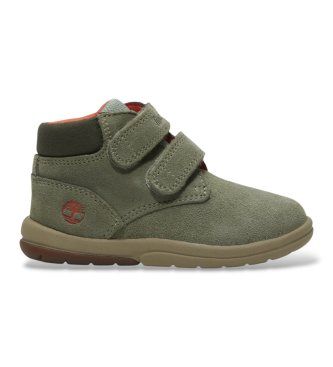 Timberlandunisex til børn. TB0A6ED6EBM1 Grønne Toddle Tracks lædersko (065M = 23), Fast, Splittet læder, Velcro, Casual, børnetøj