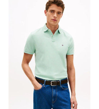 Tommy Hilfigertil mænd. MW0MW17770 1985 grøn piqué polo shirt (M), Casual, Bomuld, Korte ærmer