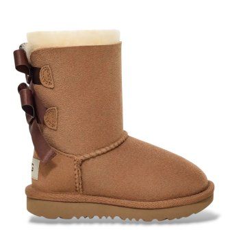 UGGunisex til børn. 1017394T Bailey Bow II støvler i brunt skind (23.5), Læder, Fast, Ruskind, Ingen, Casual, børnetøj