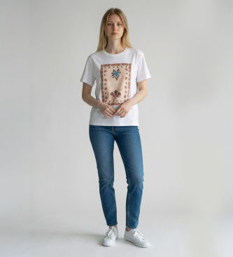 Weekend Max Maratil kvinder. 2615971032600 T-shirt Pntera hvid (S), Casual, Bomuld, Korte ærmer