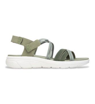 Xtitil kvinder. 14548103-KAKI Sandaler 145481 grøn (38), Stof, Fast, Velcro, Casual