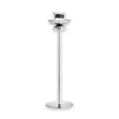 Scallop lysestake i nikkelbelagt messing 30 cm