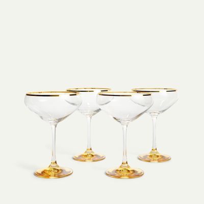 Diamond champagneglass 34 cl 4-pk