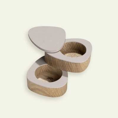 Lind DNA Curve salt og pepper sett, Clay Brown