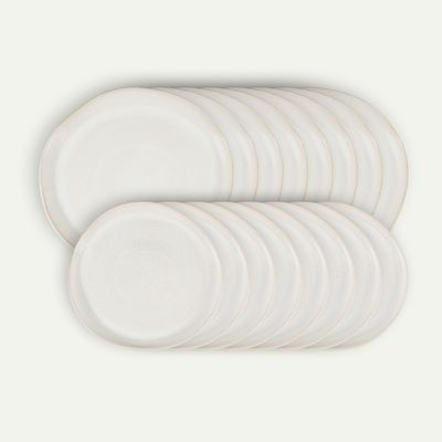 Shell tallerkensett 16 deler, 8 pers Servise Tallerkener sett