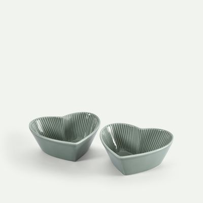 Nordic Dawn hjerteskål 13 cm 2-pk, Dugg
