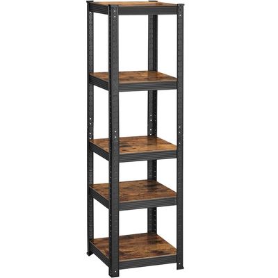 SONGMICS reol, 37 x 37 x 150 cm, 400 kg Bæreevne Industriel, rustik brun og sort