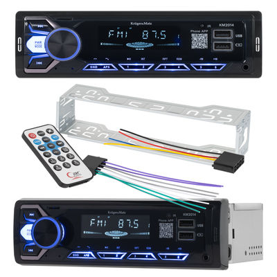 Bilradio Bluetooth Kruger&Matz 1 DIN USB AUX Jack 3,5 mm