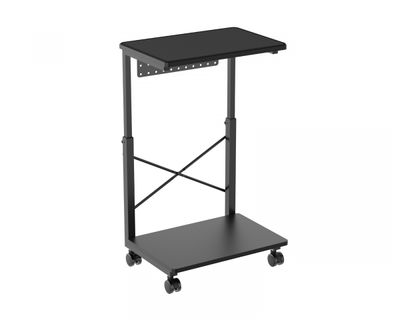 Height Adjustable Rolling Desk - Black
