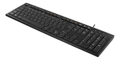 DELTACO Tastatur, nordisk layout, USB, 1,1 m kabel, svart