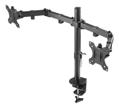 DELTACO GAMING Dual monitor desk mount, 13"-32" screens, VESA 75x75/10