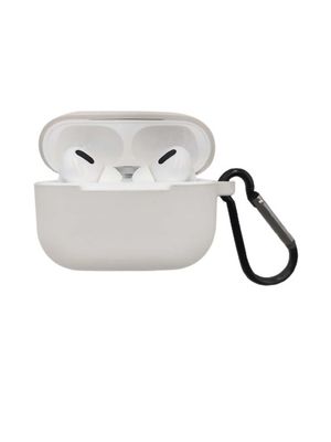 Silikonskal med krok till Airpods Pro, Taupe