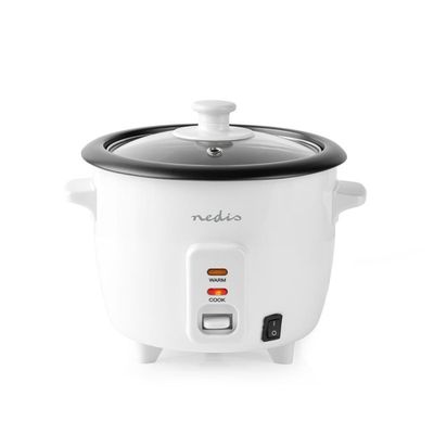 Nedis Riskoker | 0.6 l | 300 W | Steamer i aluminium | Non-stick belegg | Avtagbar bolle