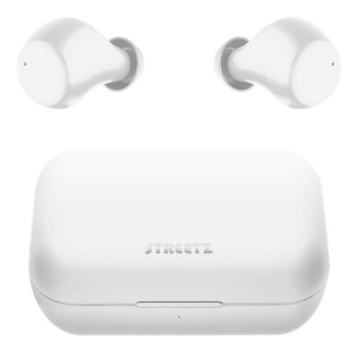 STREETZ Wireless in-ear earbuds with charging case, BT 5, TWS, white