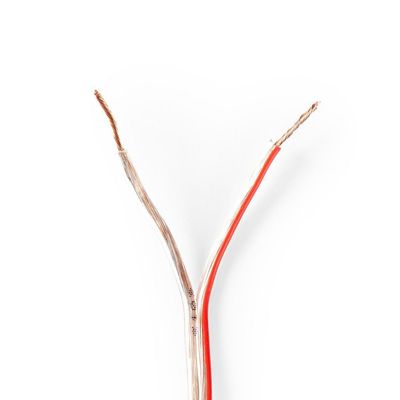 Nedis Speaker Cable | 2 x 0.75 mm² | CCA | 15.0 m | Rund | PVC | Gjennomsiktig | Pakk Inn