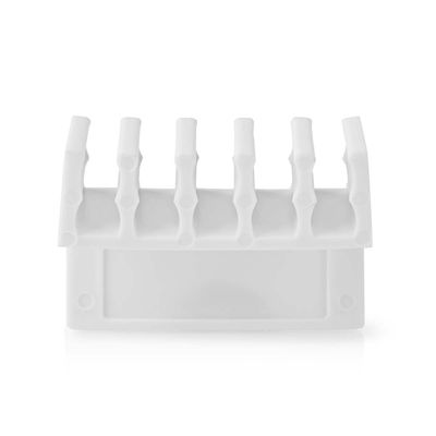 Nedis Kabel Management | Kabelklips | Klik og Go | 2 stk. | Antal slots: 5 Pladser | Maksimal tykkelse på kabel: 7.1 mm | Polypropylene | Hvid