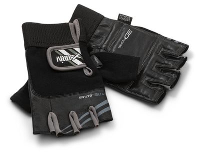 Fitnesshanske for menn, svart/grå - Størrelse L