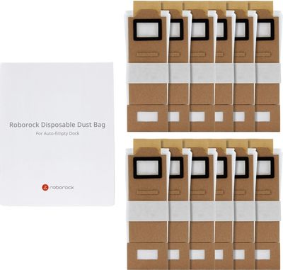 Roborock S7 MaxV Plus støvsugerposer for automatisk tømmestasjon, 12 stk.