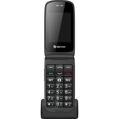 Denver Mobiltelefon 4G 2,4" färg-skärm Bluetooth SOS-knapp Flip-modell BAS-24600L