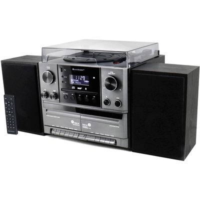 Soundmaster Stereoanlegg MCD5600 med DAB+/FM-radio, CD/MP3, platespiller, dobbel kassett, USB, Bluetooth
