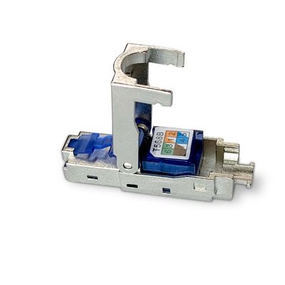 Nedis RJ45-kontakt | Hann | Toolless CAT6 / CAT6a | Rett | Gull belagt | 2 stk. | Metall | Blå / Grå | Boks
