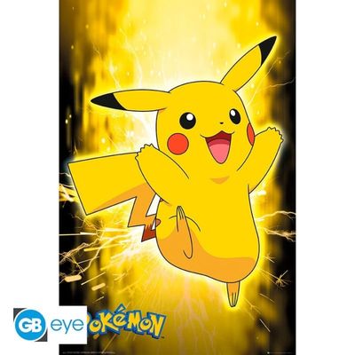 Abysse POKEMON - Plakat Maxi 91,5x61 - Pikachu Neon