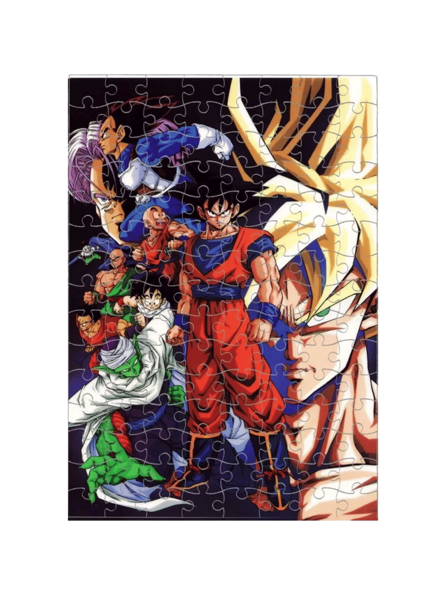 Rompecabezas de madera MDF Rompecabezas Dragon Ball Z Goku y Vegeta Épico de Madera MDF - 150 piezas corte láser