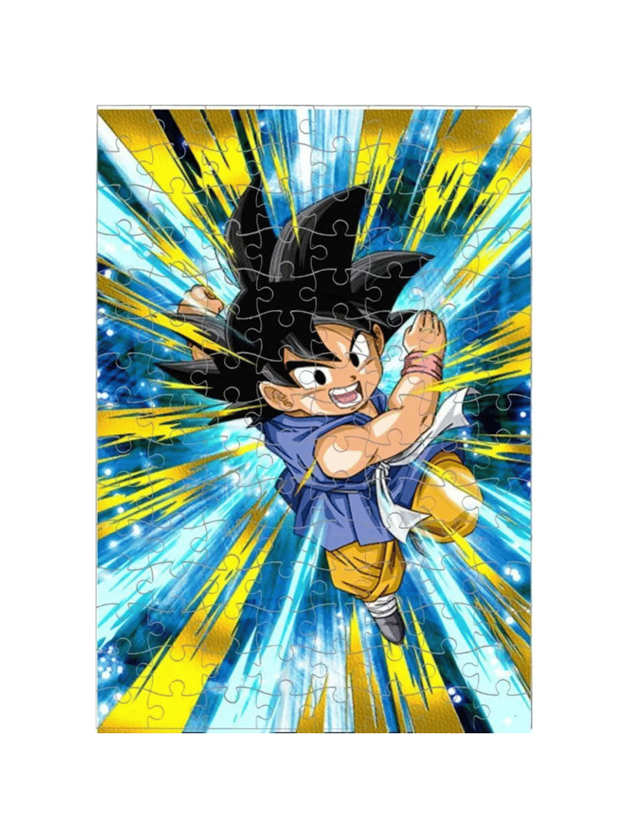 Rompecabezas de madera MDF Rompecabezas Goku Super Saiyan Poder Máximo de Madera MDF - 150 piezas corte láser