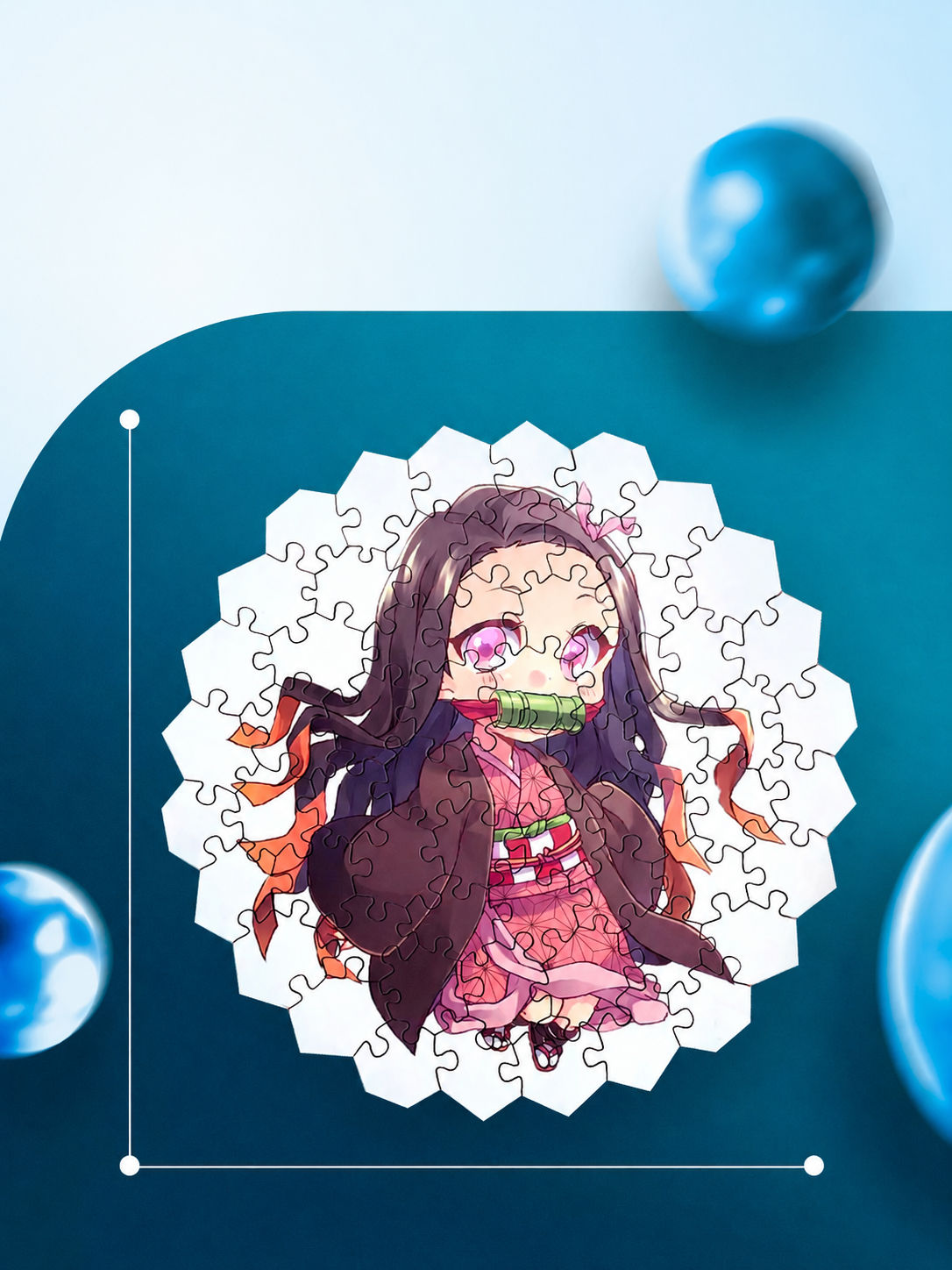 Rompecabezas de madera MDF Rompecabezas Nezuko Kamado Demon Slayer Kawaii de Madera MDF - 150 piezas corte láser