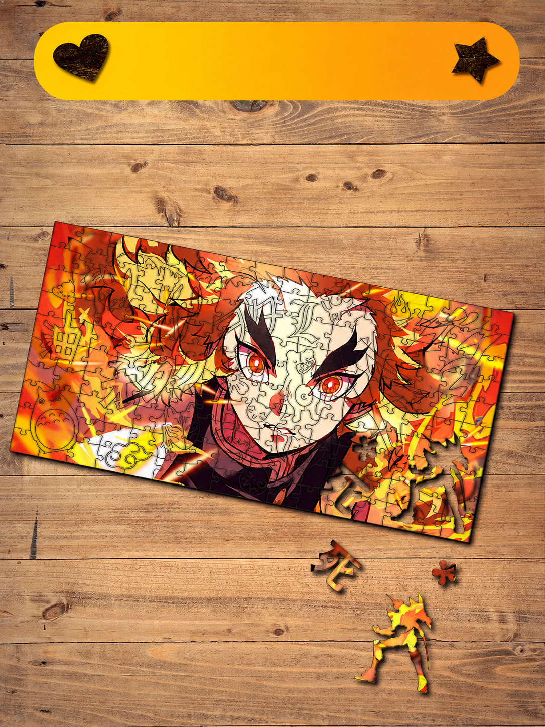 Rompecabezas de madera MDF Rompecabezas Demon Slayer Tanjiro y Nezuko Colección de Madera MDF - 150 piezas corte láser