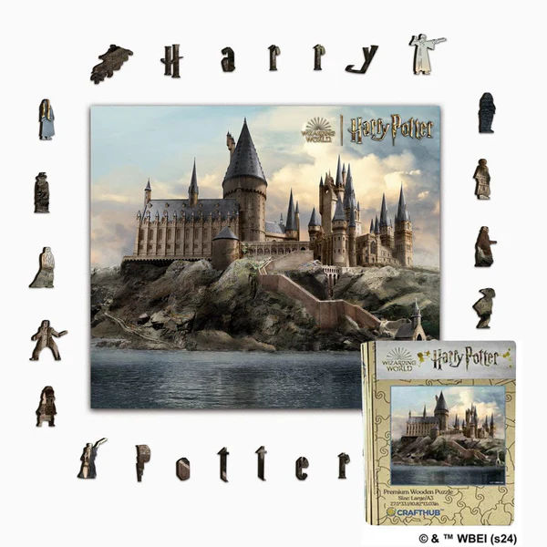 Rompecabezas de madera MDF Castillo de Hogwarts - 350 piezas corte láser