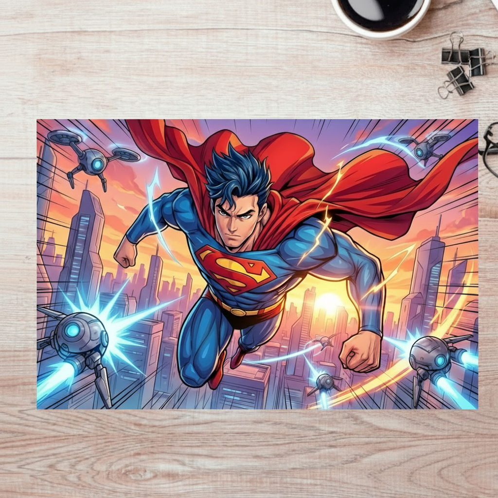 Rompecabezas de madera MDF Superman - DC Comics - 300 piezas corte láser