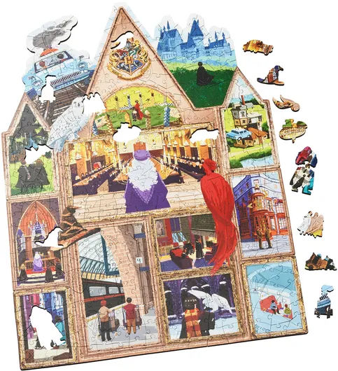 Rompecabezas de madera MDF Harry Potter: El Mosaico de la Saga - 150 piezas corte láser