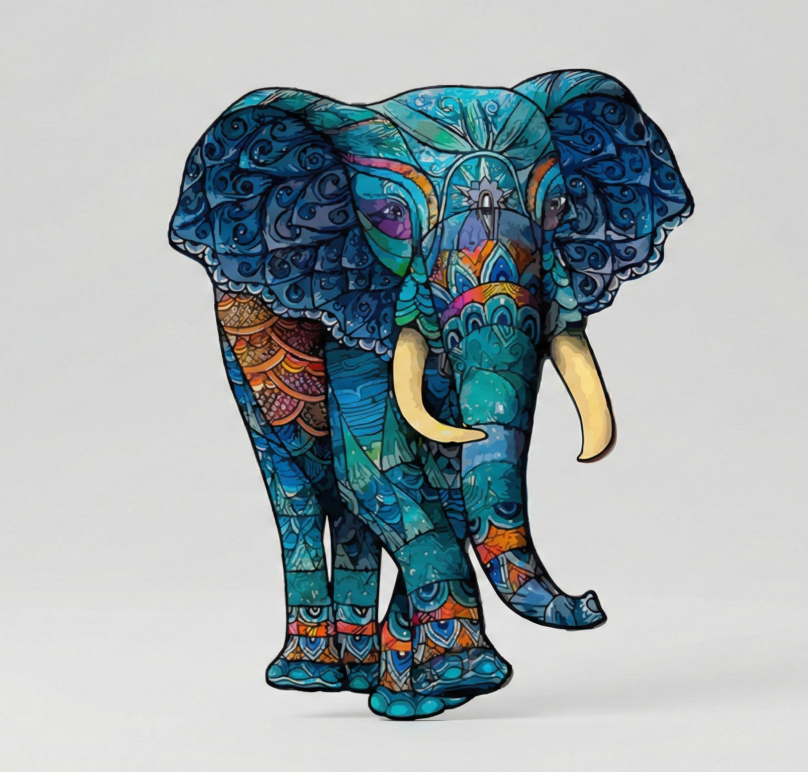 Rompecabezas de madera MDF Elefante Astral - 150 piezas corte láser