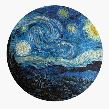 Rompecabezas de madera MDF Van Gogh - Noche estrellada - 150 piezas corte láser