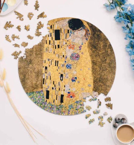 Rompecabezas de madera MDF Klimt - El beso - 150 piezas corte láser